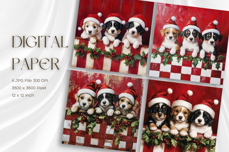 Christmas Dog Clipart Image 12