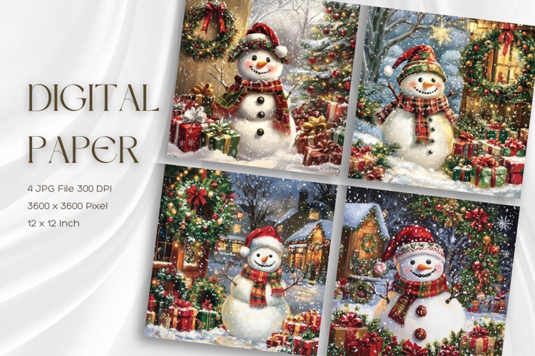 Snowman Background Image 12