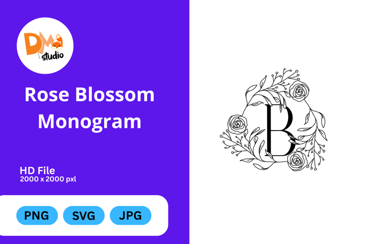 Rose Blossom Monogram