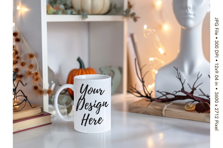 Fall Autumn Coffee Mug Mockups Template Blank Ceramic Cup_43
