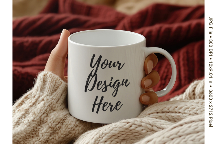 Fall Autumn Coffee Mug Mockups Template Blank Ceramic Cup_49
