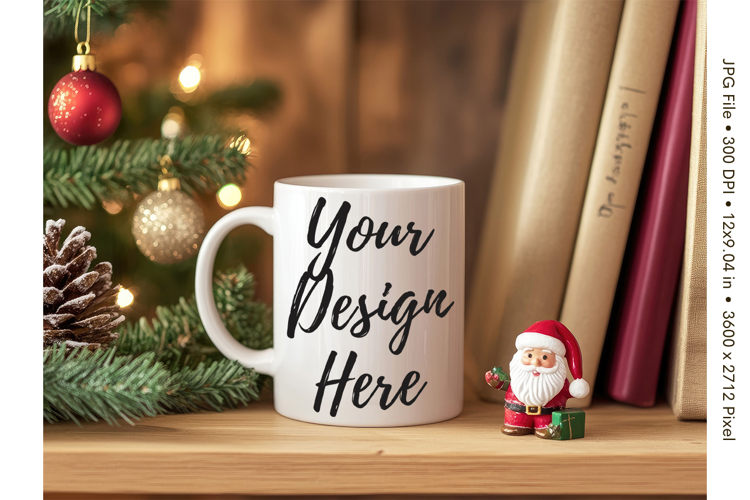 Christmas Winter Coffee Mug Mockups Template Blank Ceramic56