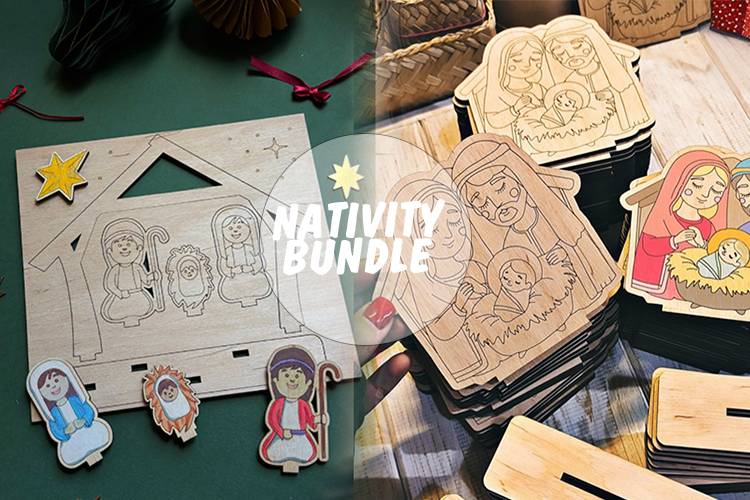 Nativity |Christmas|DIY paint kit|Laser Cut |SVG
