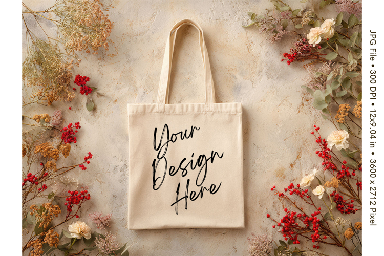 Canvas Tote Bag Mockup Shopping Bag White Natural Blank_29