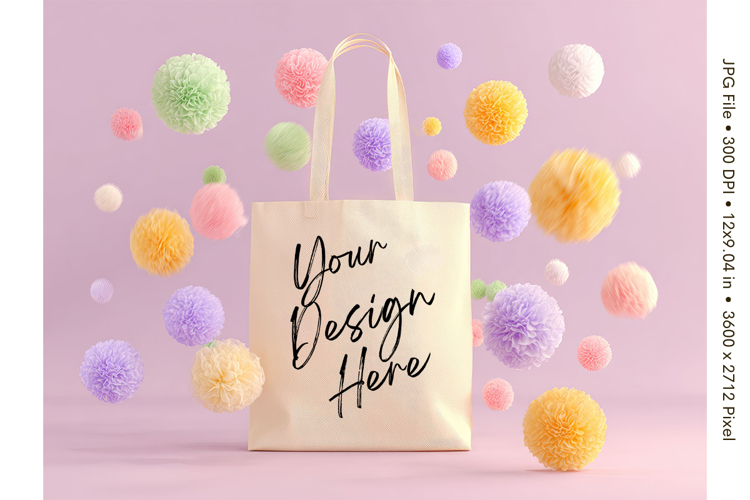 Canvas Tote Bag Mockup Shopping Bag White Natural Blank_30