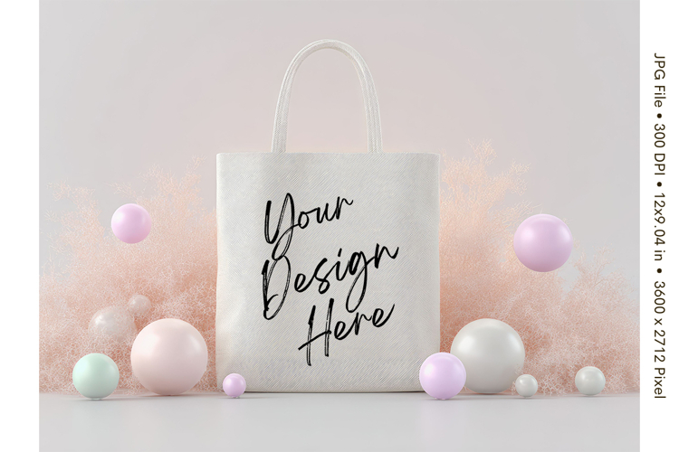 Canvas Tote Bag Mockup Shopping Bag White Natural Blank_32
