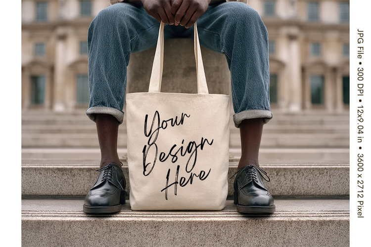 Canvas Tote Bag Mockup Shopping Bag White Natural Blank_54