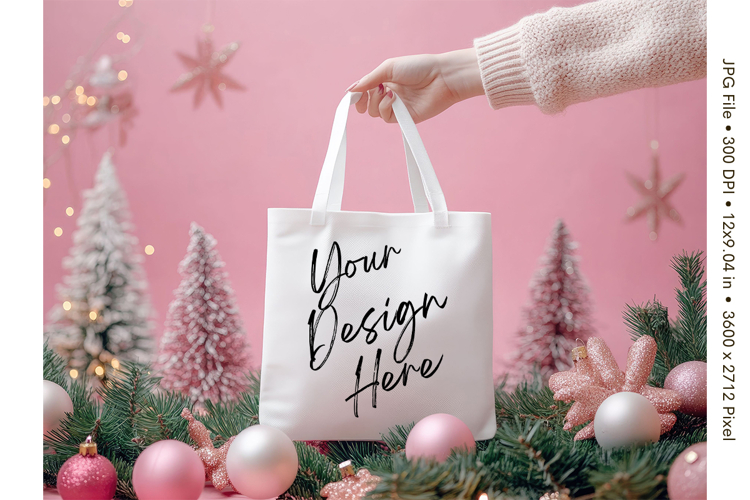 Canvas Tote Bag Mockup Shopping Bag White Natural Blank_63