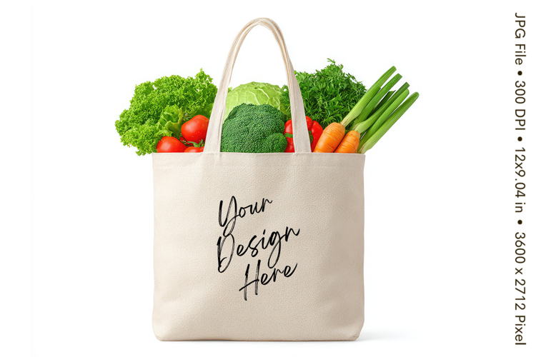 Canvas Tote Bag Mockup Shopping Bag White Natural Blank_157