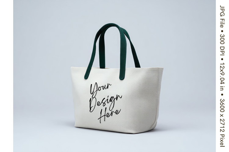 Canvas Tote Bag Mockup Shopping Bag White Natural Blank_205