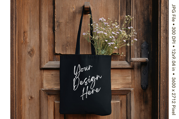 Canvas Tote Bag Mockup Shopping Bag White Natural Blank_65