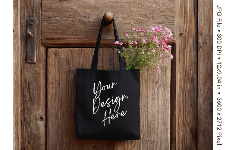 Canvas Tote Bag Mockup Shopping Bag White Natural Blank_66