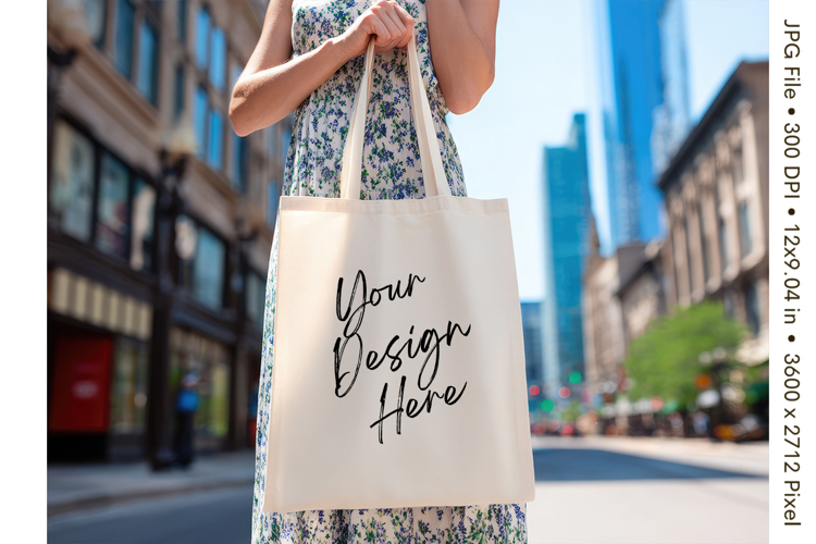 Canvas Tote Bag Mockup Shopping Bag White Natural Blank_88