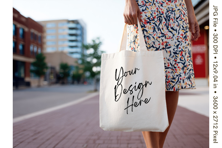 Canvas Tote Bag Mockup Shopping Bag White Natural Blank_89