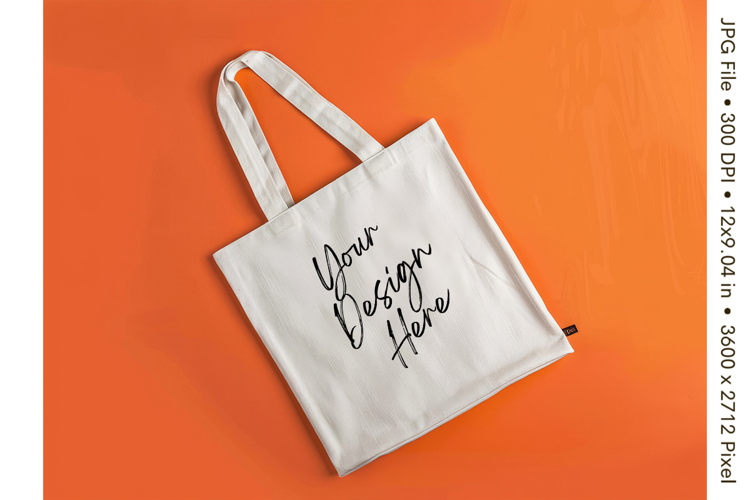 Canvas Tote Bag Mockup Shopping Bag White Natural Blank_98