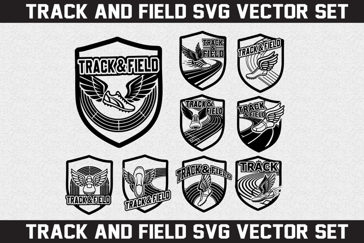 Track and Field SVG logo Design