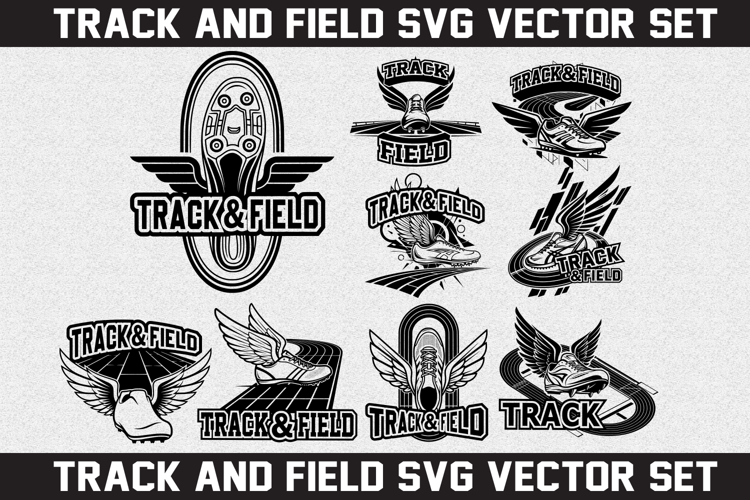 Track and Field SVG logo Design