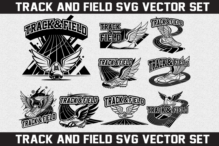 Track and Field SVG logo Design