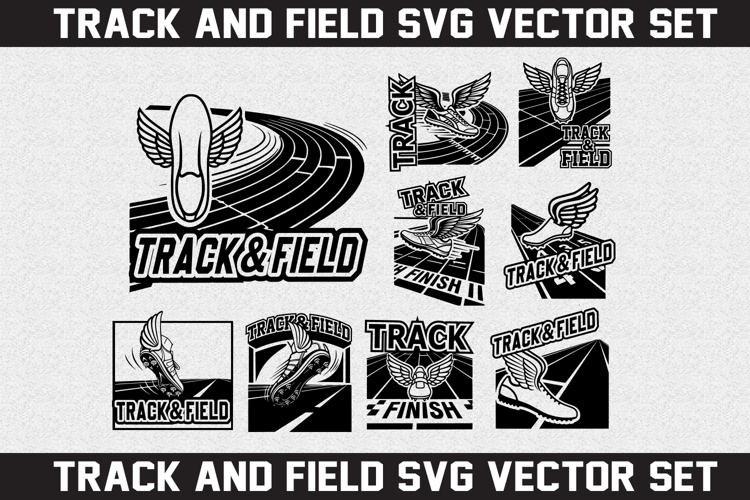 Track and Field SVG logo Design