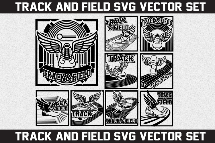 Track and Field SVG logo Design