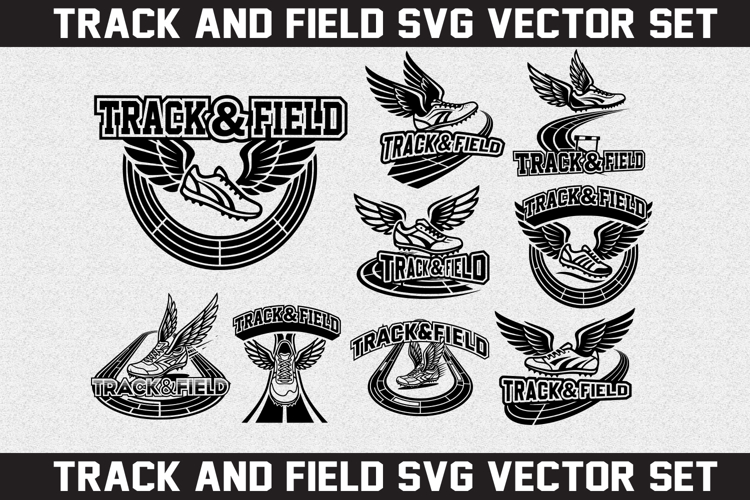 Track and Field SVG logo Design