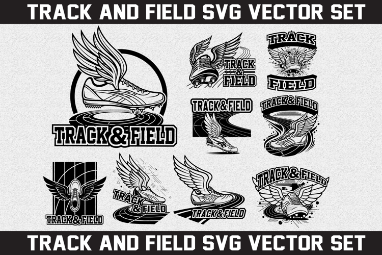 Track and Field SVG logo Design