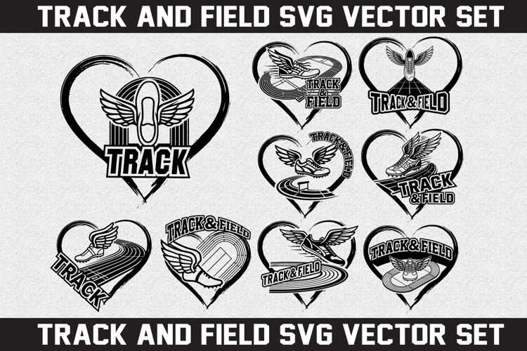 Track and Field SVG logo Design