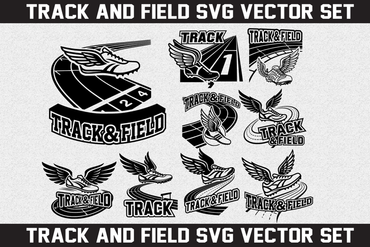 Track and Field SVG logo Design