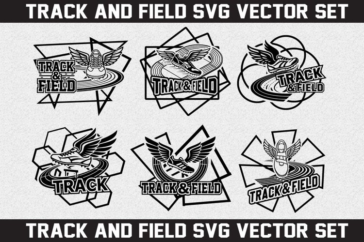 Track and Field SVG logo Design