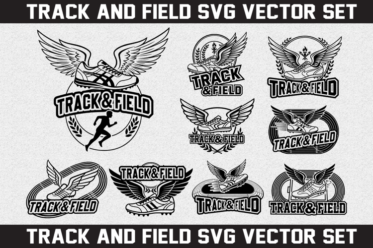 Track and Field SVG logo Design