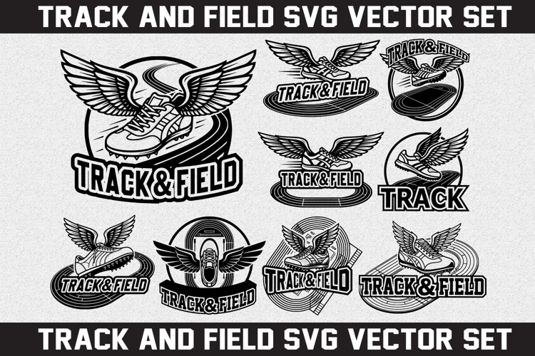 Track and Field SVG logo Design