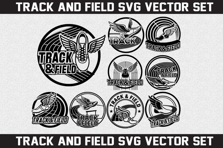 Track and Field SVG logo Design