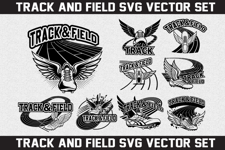 Track and Field SVG logo Design