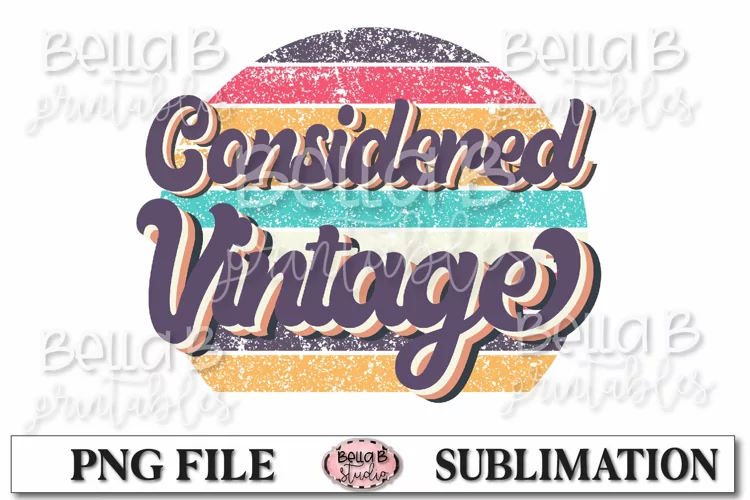 Considered Vintage Sublimation Design