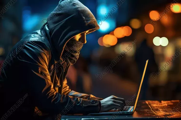 Man Busy on Laptop Background Wallpaper