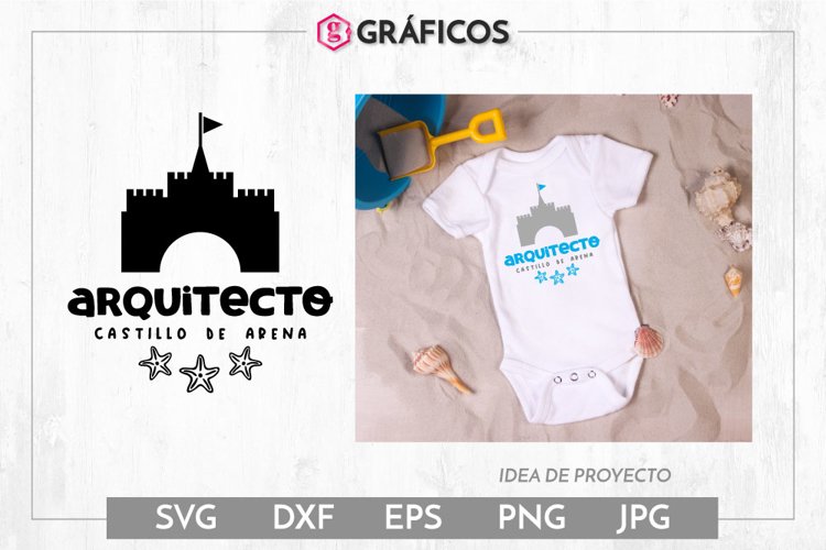 Arquitecto castillo de arena SVG - Frases Verano example image 1