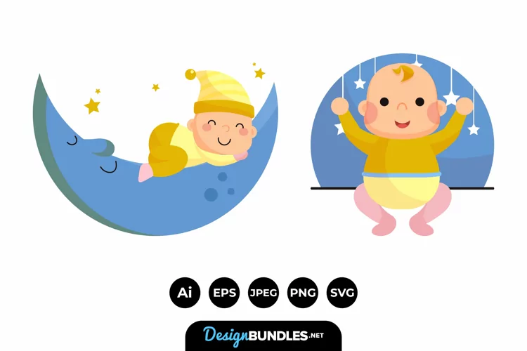 Cute Detailed Baby Logos