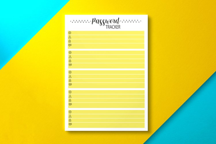 Password Tracker PDF, KDP Interior example image 1