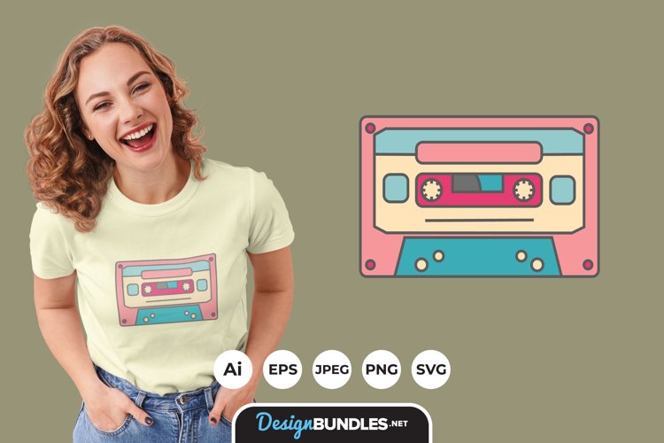 Retro Music Tapes for T-Shirt Design example image 1
