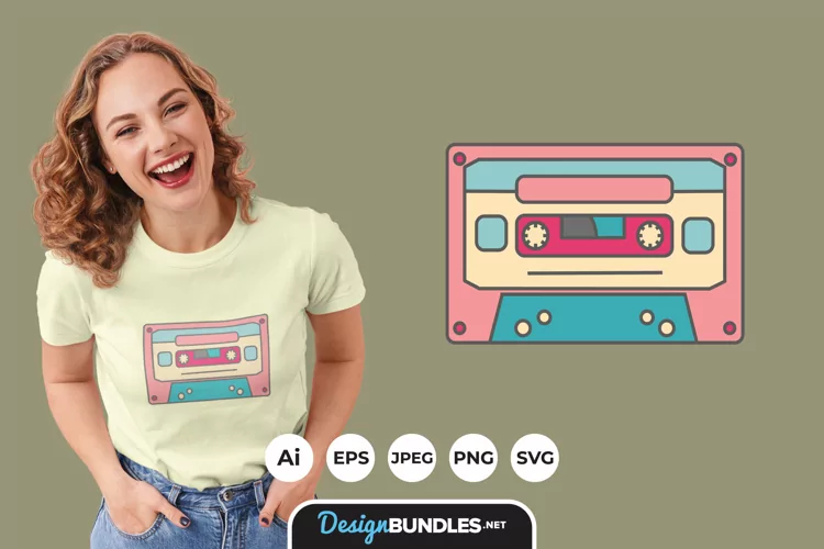 Retro Music Tapes for T-Shirt Design