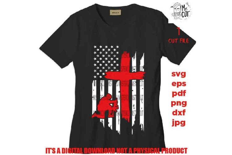 Download Usa Flag Soldier Kneeling Cross Svg Png Dxf Jpg Faith Svg 781253 Svgs Design Bundles
