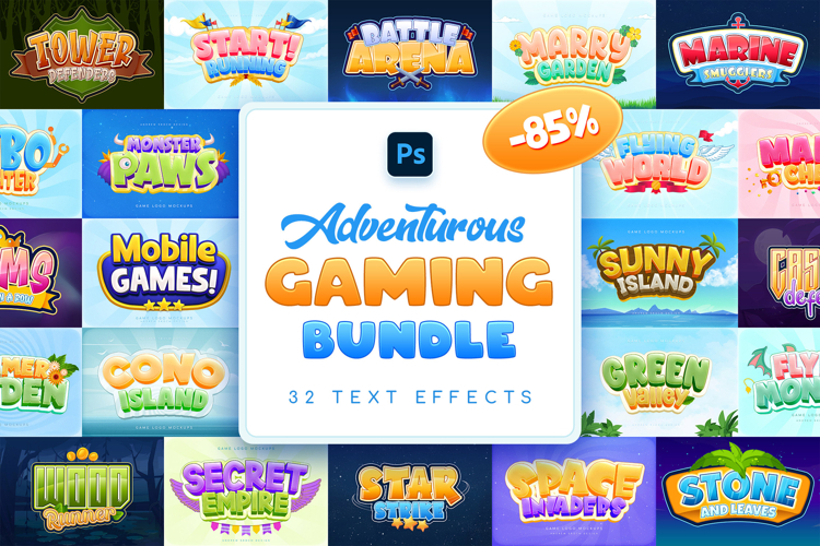 Adventurous Gaming Text Effects Bundle