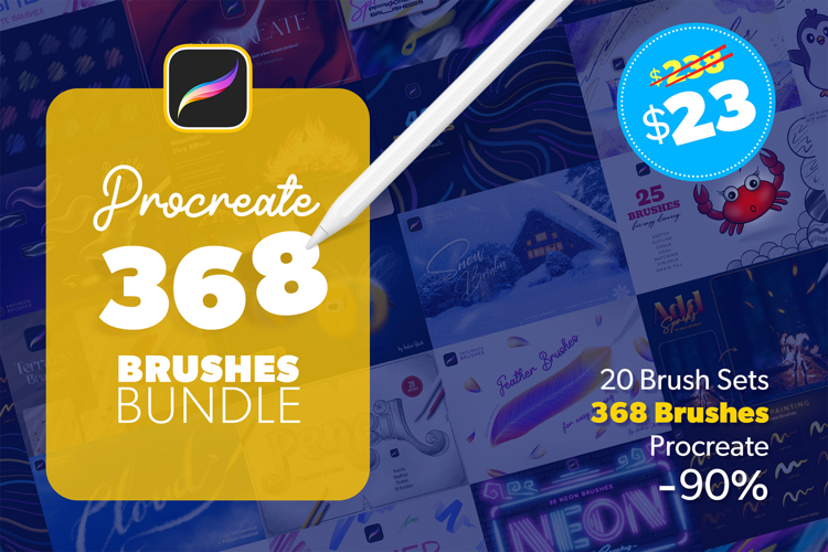 Procreate Brushes Bundle - 368 Brushes