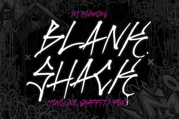 Blank Shack - Monoline Graffiti Font
