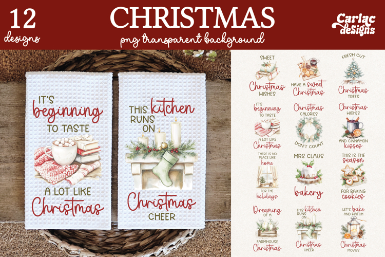 Christmas Kitchen Towel Sublimation Bundle