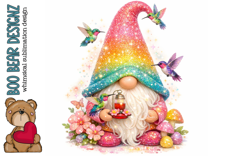 Spring Hummingbird Gnome