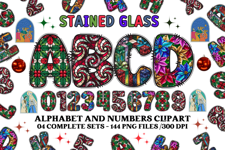 Christmas Alphabet png clipart, christmas doodle letters