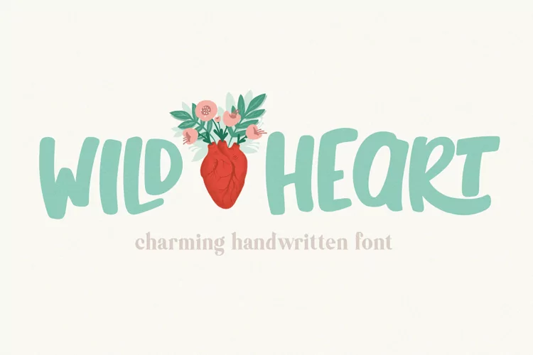 Wild Heart Charming Font for Crafters