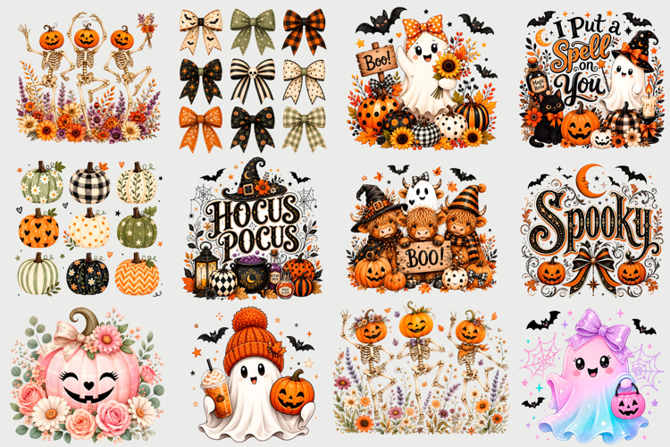 Cute Halloween Ghost Pumpkin PNG