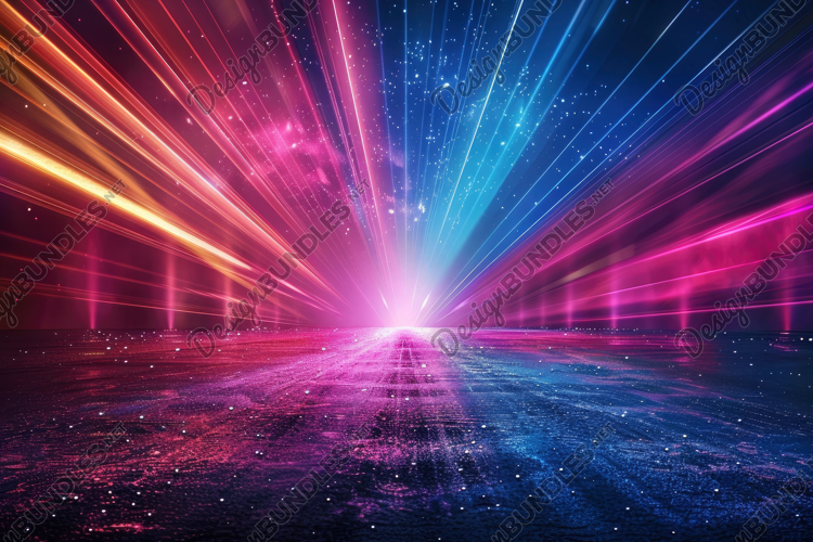 Multicolored Laser Lights Background Wallpaper
